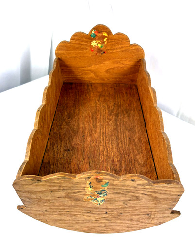 Vintage cradle handmade wooden - cradle,