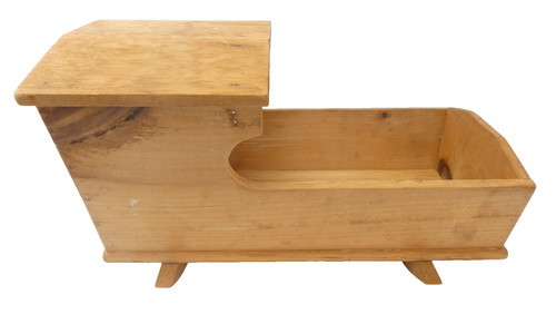 Pine wood rocking doll - pine,