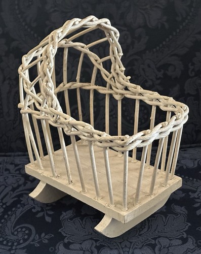 Vintage wicker and wood - and,