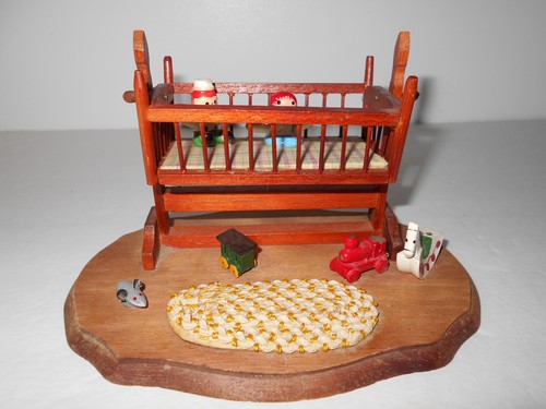 Vintage old wood crib rocker - vintage,