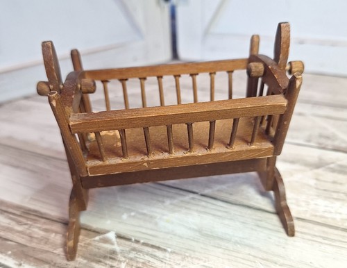 Vtg dollhouse miniature wooden - dollhouse,
