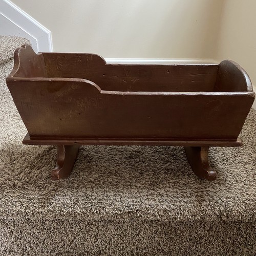 Vintage cradle handmade wooden - handmade,